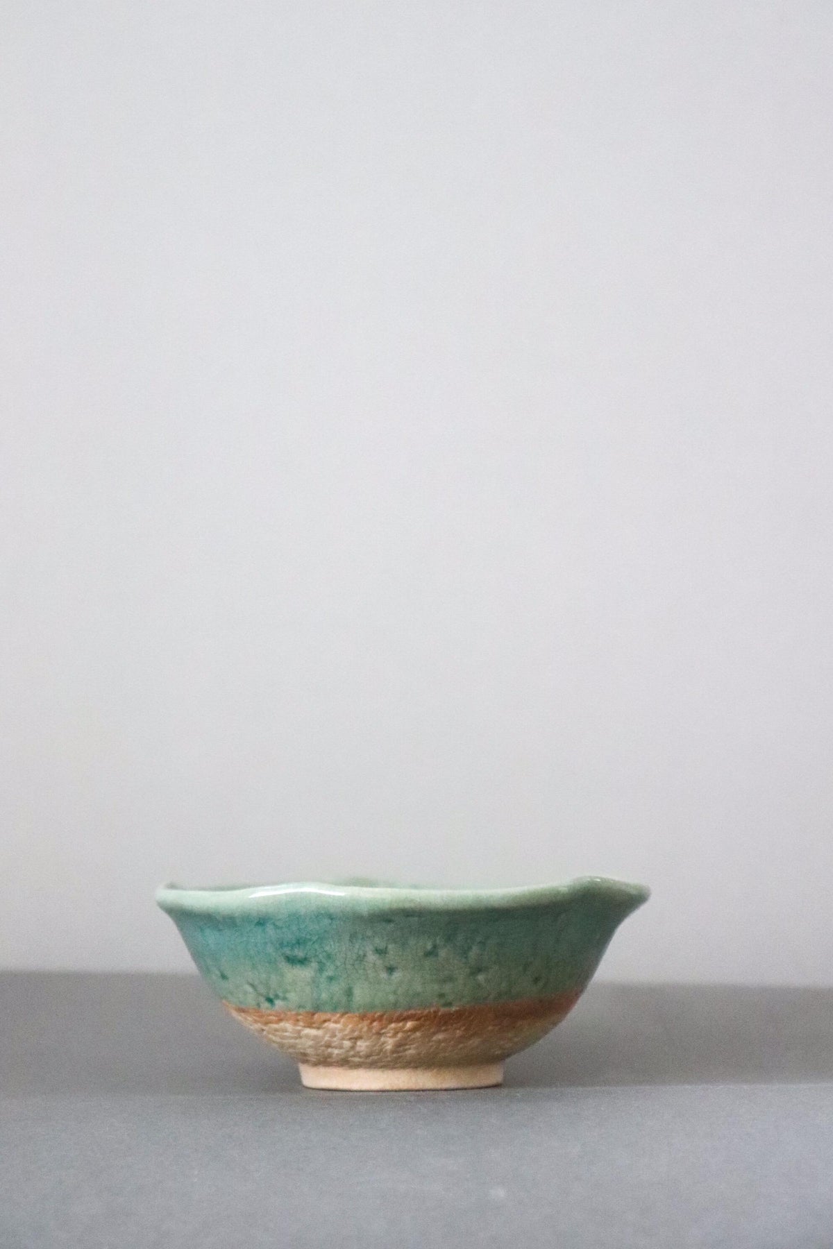 Japanese Ceramic Small Bowls Set of 2, Handmade Kobachi Bowls, Green Glazed Pottery, Japanese Serving Bowls, Wabi Sabi Tableware