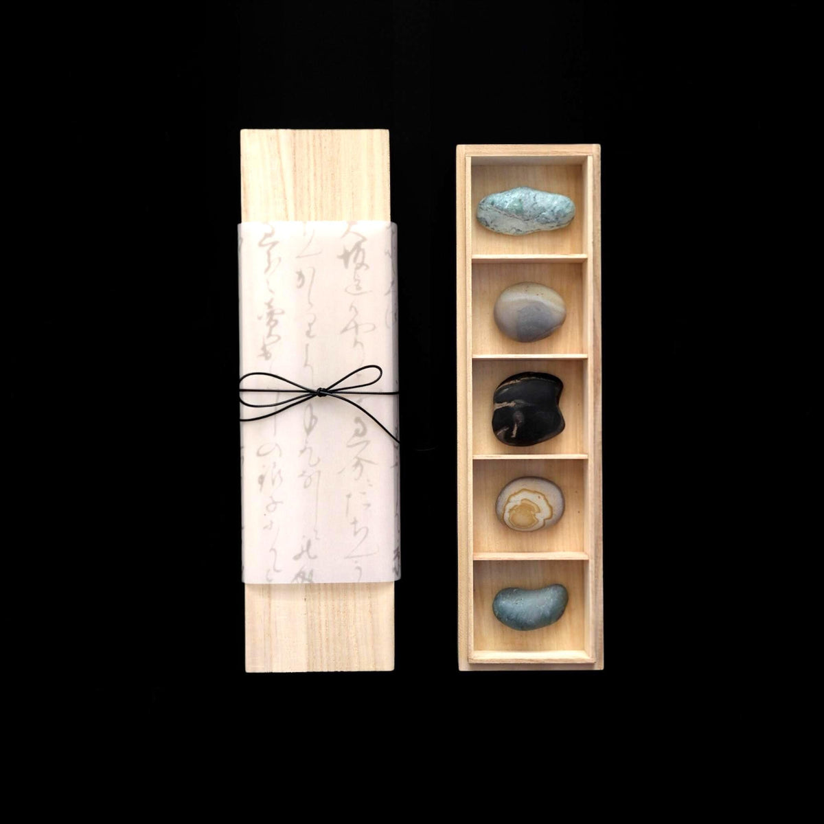 Silent Fragments — AFTER SUMMER (Box VI) | Japanese Stone Art & Large Tsugaru Stones | Set of 5 Hand-Selected Natural Stones