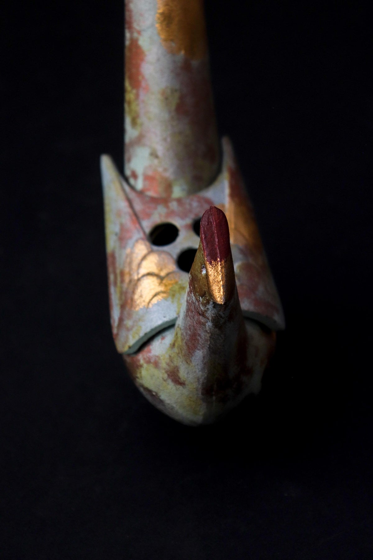 Vintage Sotaro Saegusa Japanese Cast Iron Pheasant Incense Burner, Sculptural Bird Koro, Takaoka Metal Art