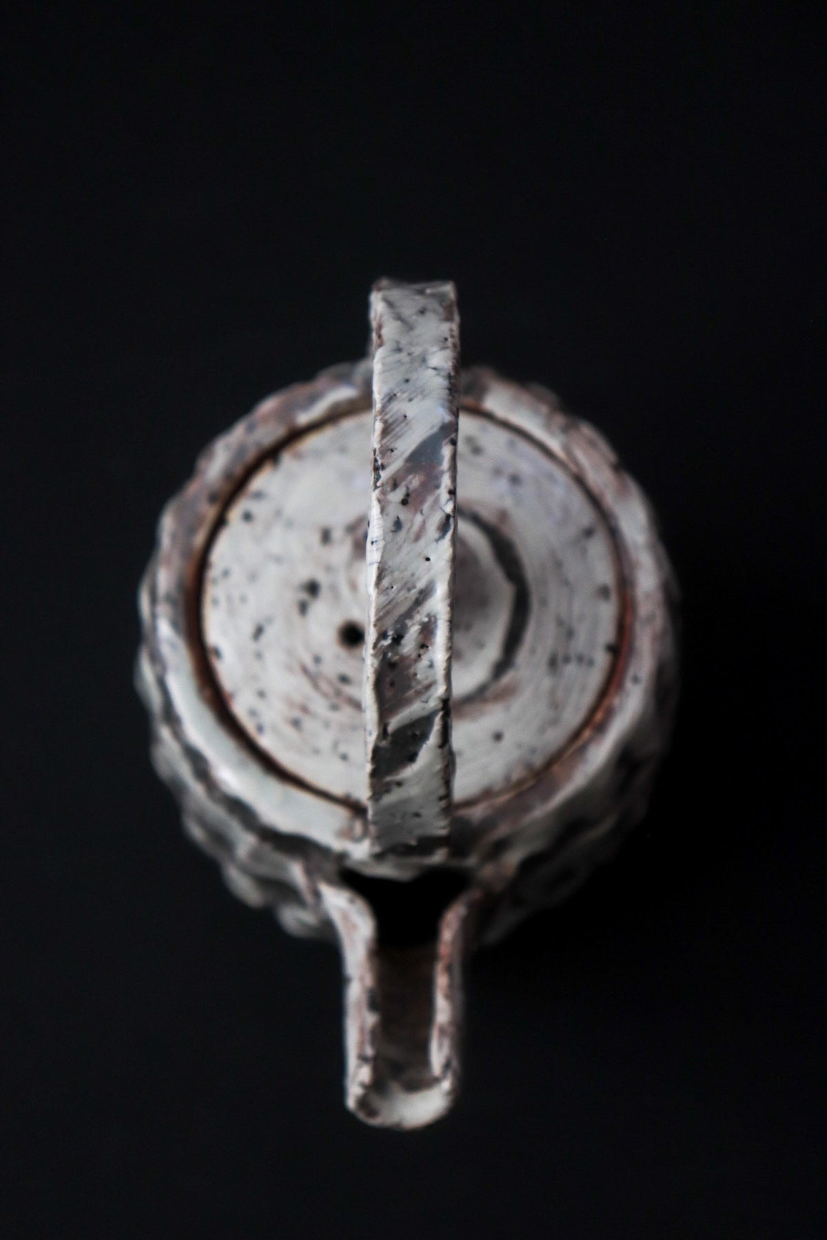 Japanese Ceramic Teapot by Katsuhisa Mizuguchi, Hakeme Brushwork Pottery, Sculptural Kyusu Tea Pot