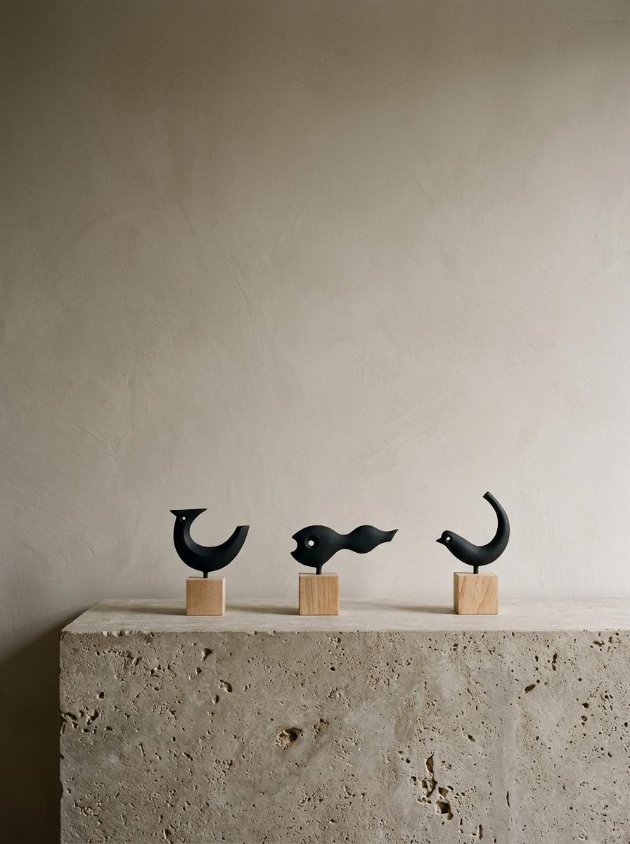 Kamasada Cast Iron Pheasant Sculpture, Shotaro Miya Japanese Nambu Ironware, Minimalist Bird Art Object